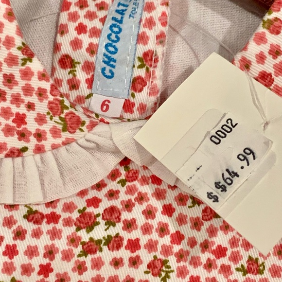 Beautiful New Classic Girl Dress in 100% Cotton. With cotton lining.Size:0,4,6 - Picture 5 of 10